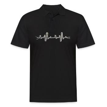 Hearbeat Wire Music Audio Cable Synthesizer - Männer Poloshirt - Schwarz - Vorne - Kai (181cm)