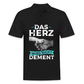 Das Herz Wird Nicht Dement Pflege Altenpfleger - Männer Poloshirt - Schwarz - Vorne - Kai (181cm)