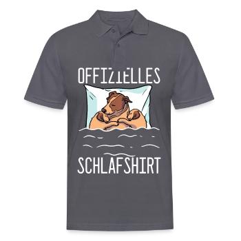 Offizielles Schlafshirt Hund Schlafanzug Hunde - Männer Poloshirt - Anthrazit - Vorne - Nico (186cm)