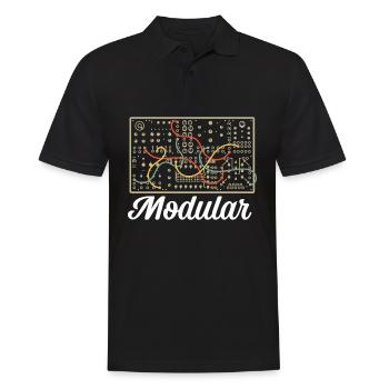 Modular Electronic Musical Synthesizer - Men's Polo Shirt - black - Front - Kai (181cm)
