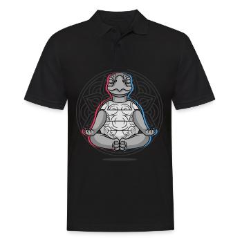 Yoga Tortue Tortues Yoga - Polo Homme - noir - Devant - Kai (181cm)