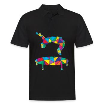 Trampolin Polygon - Männer Poloshirt - Schwarz - Vorne - Kai (181cm)
