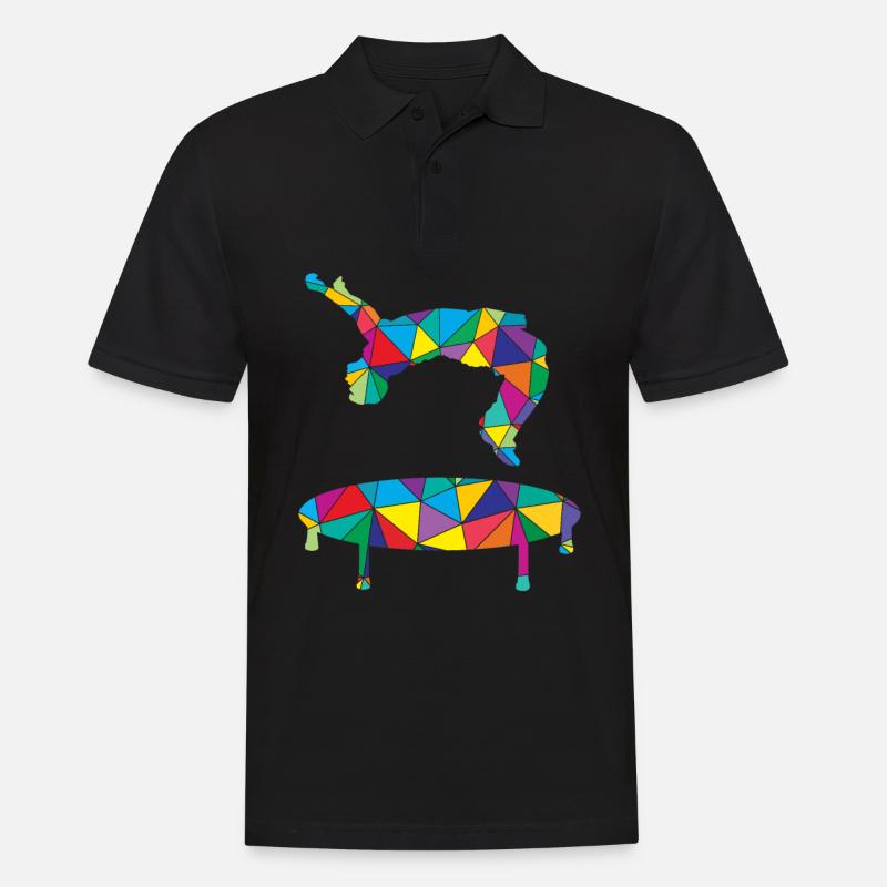 Trampoline Polygon - Men's Polo Shirt - black