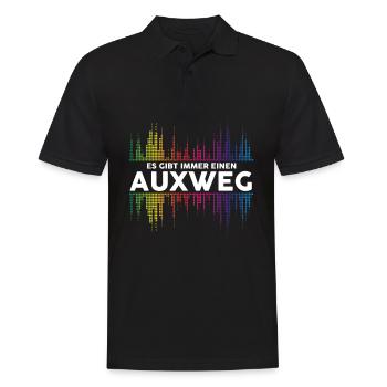 Es Gibt Immer Einen Auxweg Tontechnik Tontechniker - Männer Poloshirt - Schwarz - Vorne - Kai (181cm)