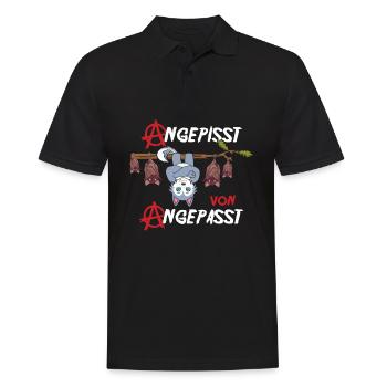 Angepisst von Angepasst Be Different Husky Hund - Männer Poloshirt - Schwarz - Vorne - Kai (181cm)