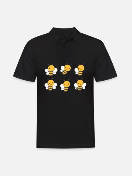 Yoga Bee - Men's Polo Shirt - black