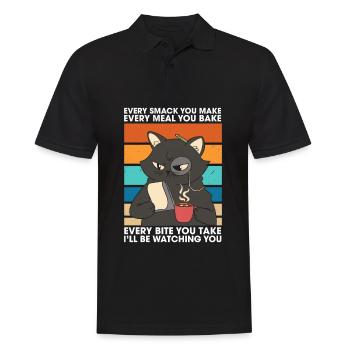 Every Smack Every Meal Every Bite I'll Be Watching - Men's Polo Shirt - black - Front - Kai (181cm)