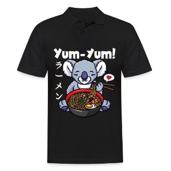 Yum Yum Japan Anime Ramen Nudel Koala - Männer Poloshirt - Schwarz - Vorne - Kai (181cm)