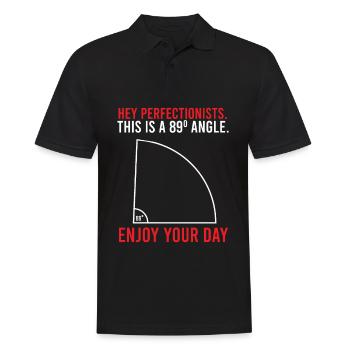 89 angles Cadeau amusant pour les perfectionnistes - Polo Homme - noir - Devant - Kai (181cm)