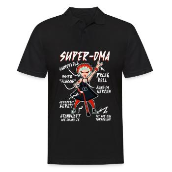 Anatomie eines Super Oma Großmutter Omi - Männer Poloshirt - Schwarz - Vorne - Kai (181cm)