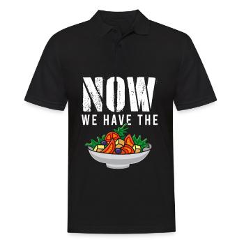 Now We Have The Salad Fresh Vegetable Food Salad - Männer Poloshirt - Schwarz - Vorne - Kai (181cm)