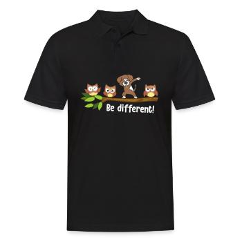 Soyez différent Chien Be You Autism Awareness Dog - Polo Homme - noir - Devant - Kai (181cm)