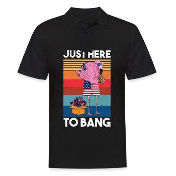 Juste ici pour frapper les feux d’artifice Flamingo America Beer - Polo Homme - noir - Devant - Kai (181cm)