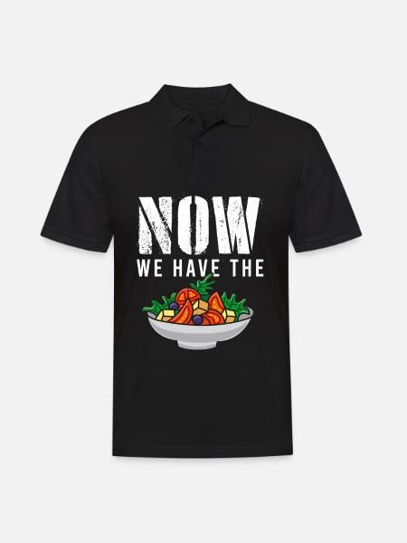 Jetzt haben wir den Salat Frisches Gemüse - Männer Poloshirt - Schwarz