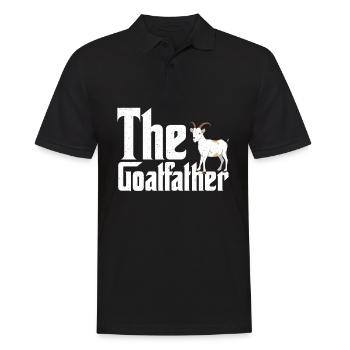 The Goatfather Farmer Farming Farm Animal Goat - Men's Polo Shirt - black - Front - Kai (181cm)