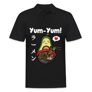 Yum Yum Japan Anime Ramen Nudel Frucht Avocado - Männer Poloshirt - Schwarz - Vorne - Kai (181cm)