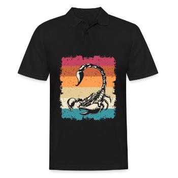 Vintage Scorpions Retro Animal Arachnid Scorpion - Männer Poloshirt - Schwarz - Vorne - Kai (181cm)