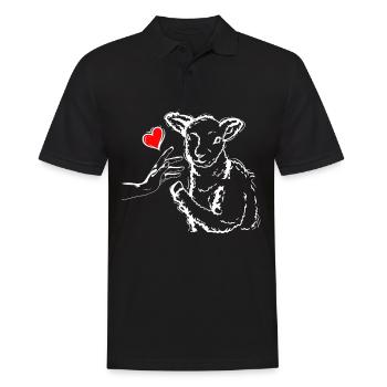 Sheep Love Shepherd High Five - Polo Homme - noir - Devant - Kai (181cm)