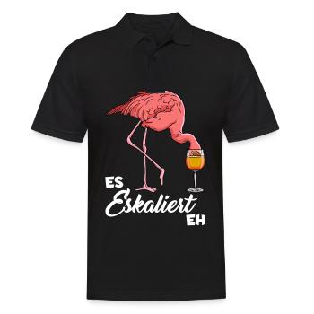 Ça dégénère quand même Flamingo Cocktail - Polo Homme - noir - Devant - Kai (181cm)