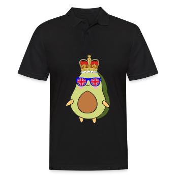 Avocado Queen Elizabeth II Britische Krone - Männer Poloshirt - Schwarz - Vorne - Kai (181cm)