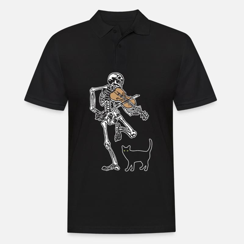 Squelette Violon Cat - Polo Homme - noir