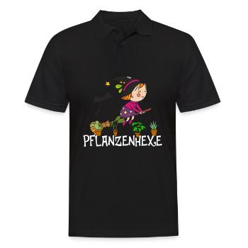 Pflanzenhexe Pflanzen Hexe Zauberei Hexen - Männer Poloshirt - Schwarz - Vorne - Kai (181cm)