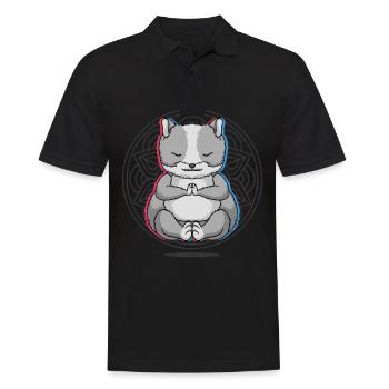 Yoga Hamster Yoga - Polo Homme - noir - Devant - Kai (181cm)