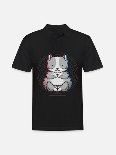 Yoga Hamster Yoga - Men's Polo Shirt - black