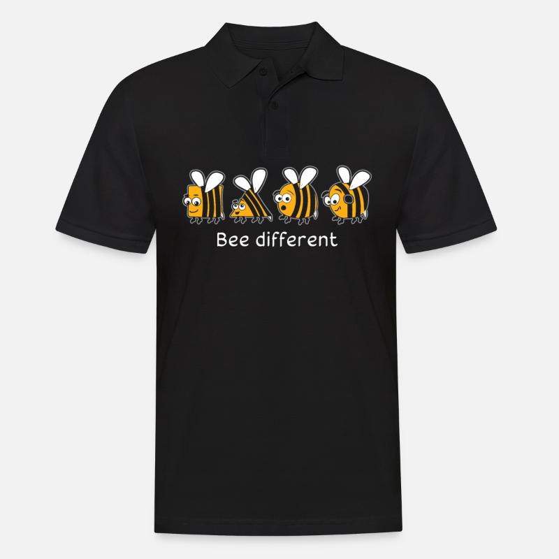 Bee Different Bienen - Männer Poloshirt - Schwarz