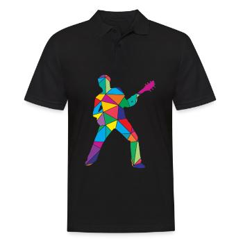 Guitare Polygon Guitaristes - Polo Homme - noir - Devant - Kai (181cm)