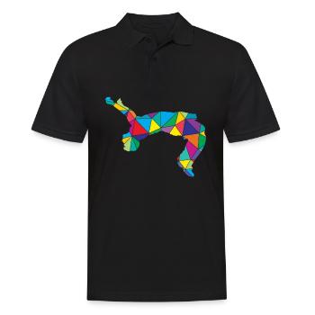 Freerunner Polygon Backflip - Men's Polo Shirt - black - Front - Kai (181cm)