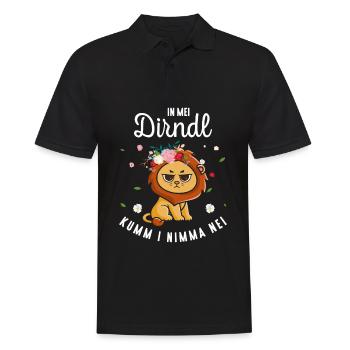 In Mei Dirndl Kumm I Nimma Nei Tracht Ersatz - Männer Poloshirt - Schwarz - Vorne - Kai (181cm)