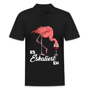 Ça dégénère quand même Flamingo - Polo Homme - noir - Devant - Kai (181cm)