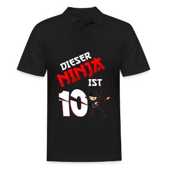 10. Geburtstag Junge 10 Jahre alt - Männer Poloshirt - Schwarz - Vorne - Kai (181cm)