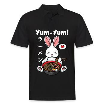 Yum Yum Japan Anime Ramen Nudel Kaninchen - Männer Poloshirt - Schwarz - Vorne - Kai (181cm)