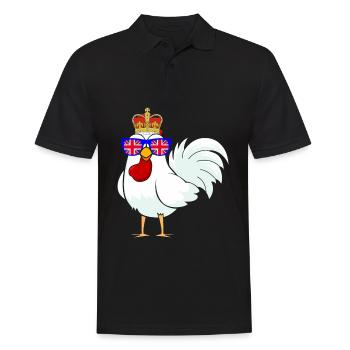 Chicken Queen Crown Angleterre - Polo Homme - noir - Devant - Kai (181cm)