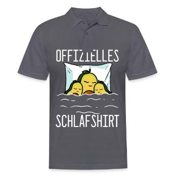 Offizielles Schlafshirt Avocado Schlafanzug - Männer Poloshirt - Anthrazit - Vorne - Nico (186cm)