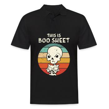 C’est Boo Sheet Skeleton Halloween - Polo Homme - noir - Devant - Kai (181cm)