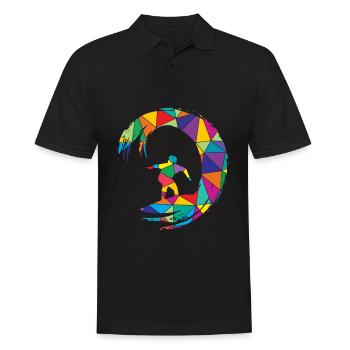 Surfeur Polygone Surfeurs - Polo Homme - noir - Devant - Kai (181cm)