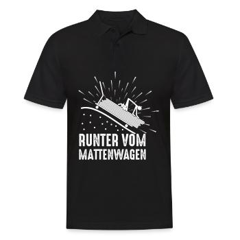 Runter vom Mattenwagen Sport Lehrer Lehrerin - Männer Poloshirt - Schwarz - Vorne - Kai (181cm)