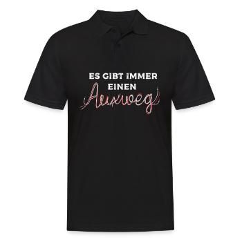 Es Gibt Immer Einen Auxweg Tontechnik Tontechniker - Männer Poloshirt - Schwarz - Vorne - Kai (181cm)