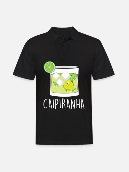 Caipirinha Cocktail Piranha Caipirinha - Men's Polo Shirt - black