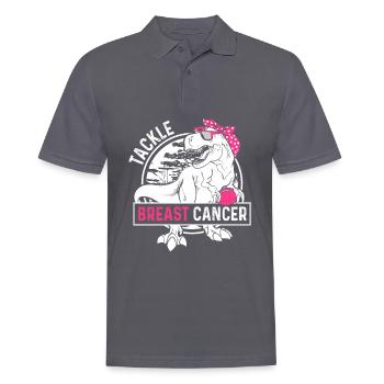Tackle Breast Cancer Brustkrebs - Men's Polo Shirt - charcoal grey - Front - Nico (186cm)