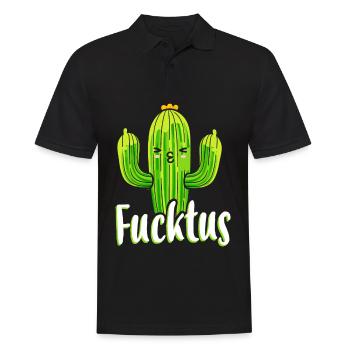 Fucktus Drôle Cactus Plante Cactus Succulente - Polo Homme - noir - Devant - Kai (181cm)