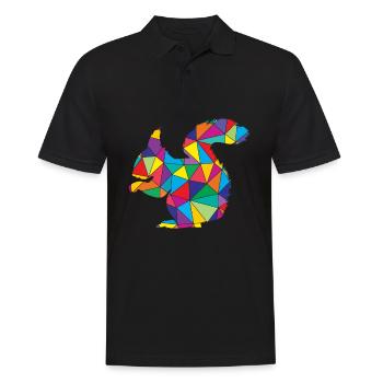 Écureuil Polygone animal sauvage - Polo Homme - noir - Devant - Kai (181cm)