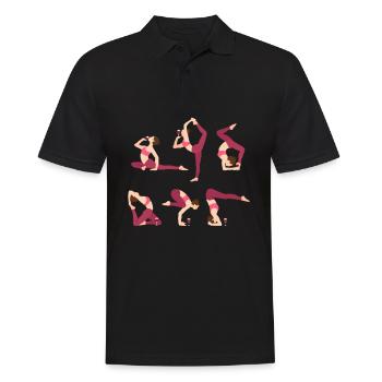 Yoga du vin - Polo Homme - noir - Devant - Kai (181cm)