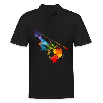 Splash Violon Musicien Musicien Violoniste - Polo Homme - noir - Devant - Kai (181cm)
