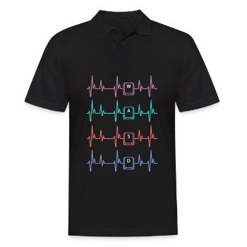 Clavier Gaming Heartbeat - Polo Homme - noir - Devant - Kai (181cm)
