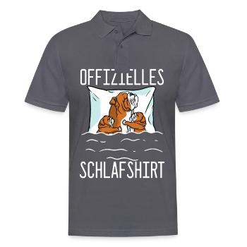 Offizielles Schlafshirt Hund Schlafanzug Bulldogge - Männer Poloshirt - Anthrazit - Vorne - Nico (186cm)