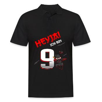 9th Birthday Boy 9 Year Old Ninja - Men's Polo Shirt - black - Front - Kai (181cm)